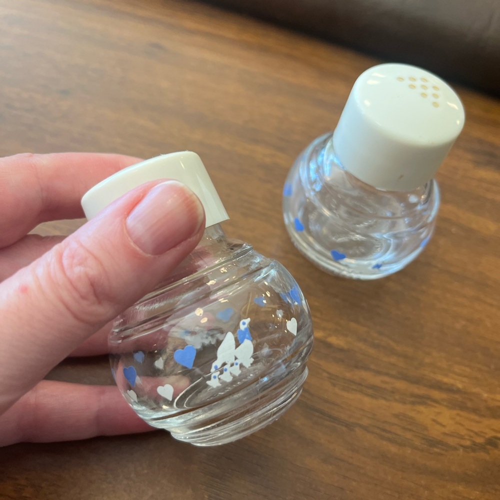 Vintage Devalbor Glass Salt and Pepper Shakers